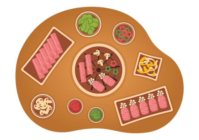 Koreanisches Essen  Illustration