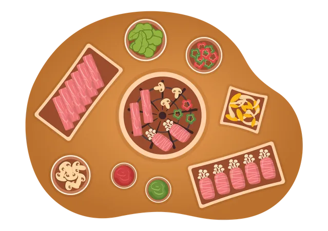 Koreanisches Essen  Illustration