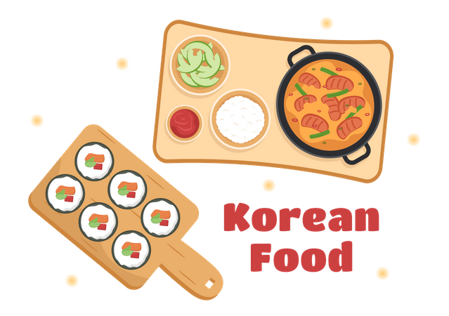 Koreanisches Essen  Illustration