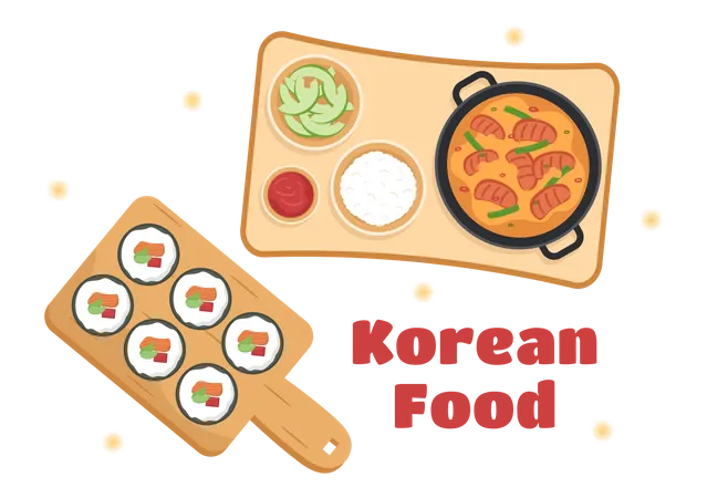 Koreanisches Essen  Illustration