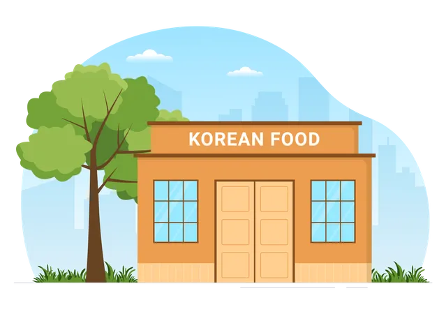 Koreanisches Restaurant  Illustration