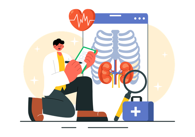 Körperdiagnose  Illustration