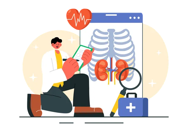 Körperdiagnose  Illustration