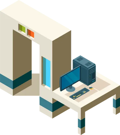 Körperscanner am Flughafen  Illustration