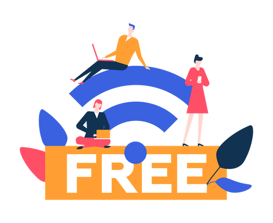 Gratis Wifi  Illustration