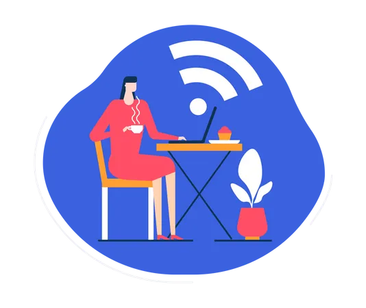 Gratis Wifi  Illustration