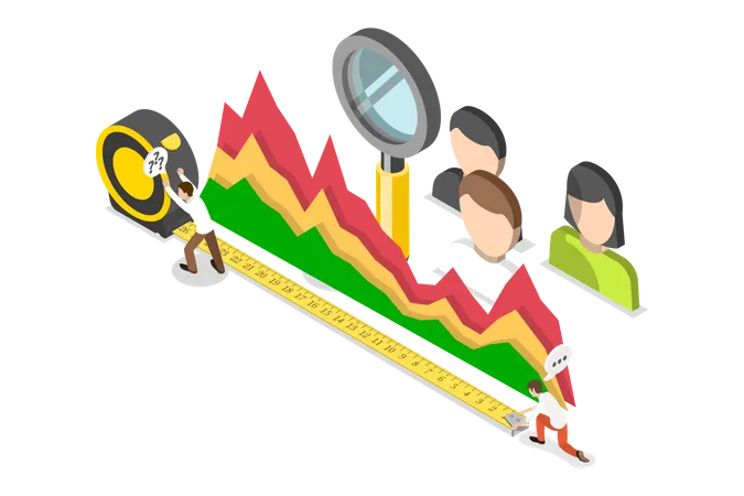 KPI como indicador clave de rendimiento  Ilustración