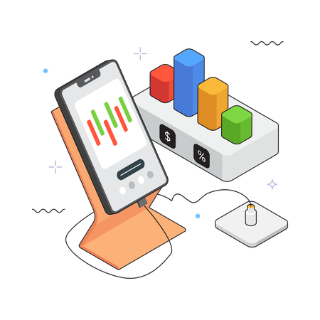 KPI Dashboard Display  Illustration