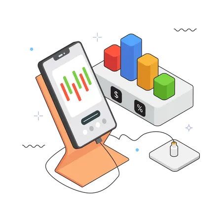 KPI Dashboard Display  Illustration