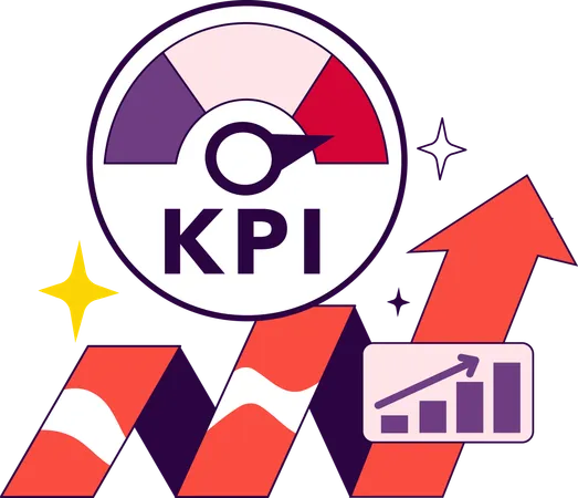Key Performance Indicators KPI Is An Indicator To Measure Employee Efficiency Testing Form To Report Worker Performance Staff Management And Development Flat Vector Illustration Illustration