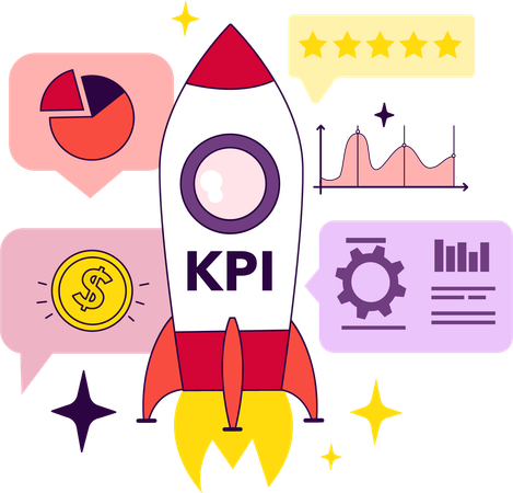 Kpi startup and analysis  イラスト