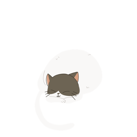 Kranke Katze  Illustration