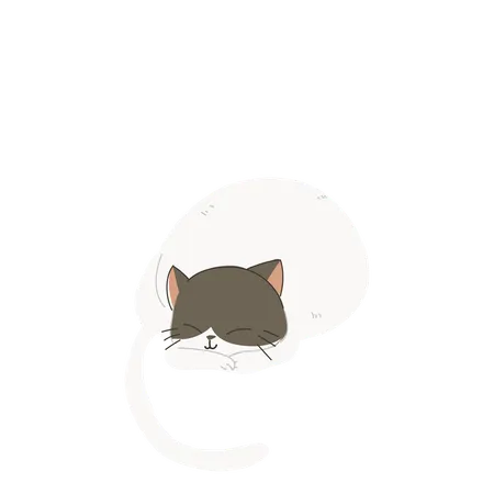 Kranke Katze  Illustration