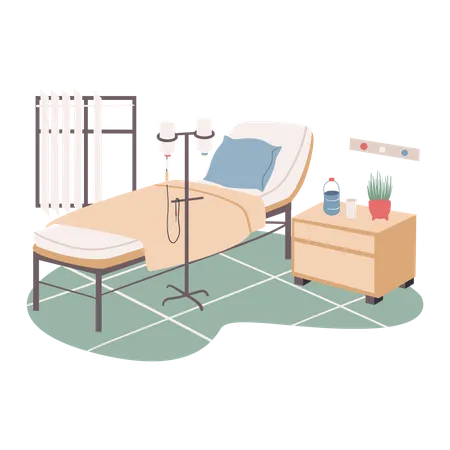 Behandlungszimmer im Krankenhaus  Illustration