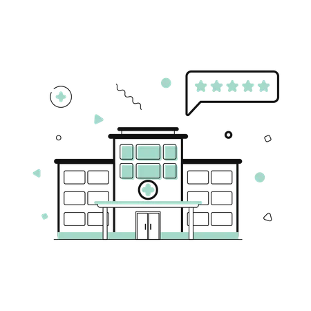 Krankenhausbewertung  Illustration