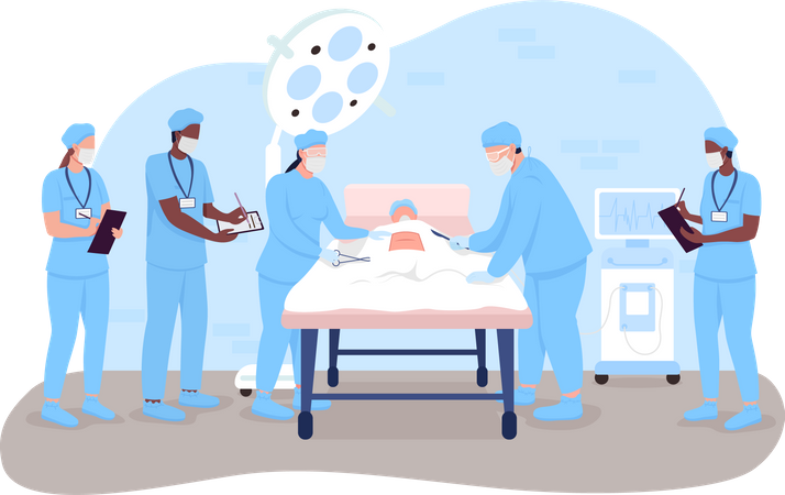 Krankenhauschirurgie  Illustration