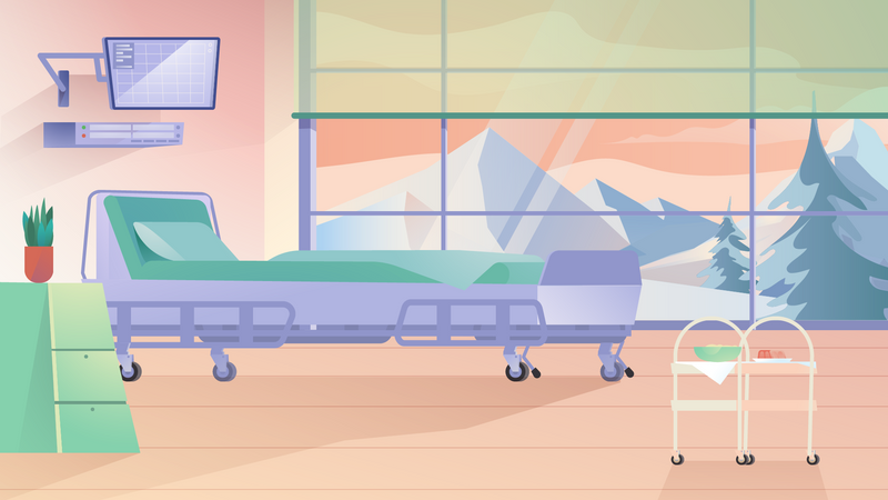 Krankenstation  Illustration
