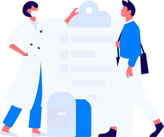 Krankenschwester führt medizinische Beratung durch  Illustration
