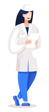 Krankenschwester hält Checkliste  Illustration