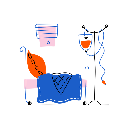 Krankenstation  Illustration