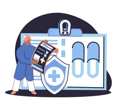 Krankenversicherung  Illustration