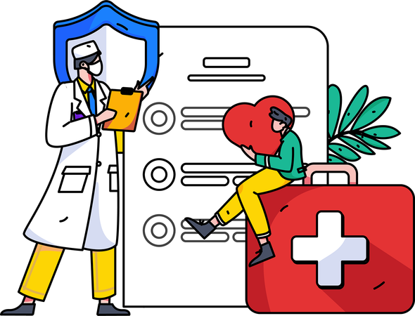 Vom Patienten beanspruchte Krankenversicherung  Illustration