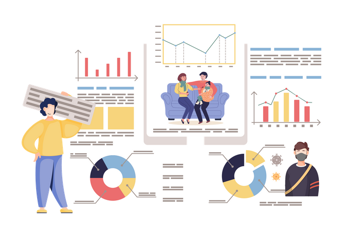 Krankheitsdatenanalyse  Illustration