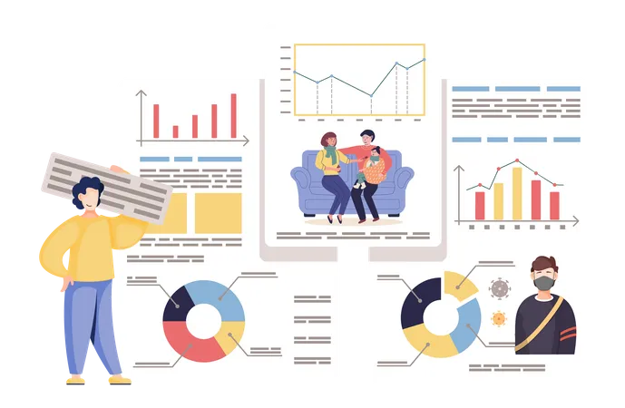 Krankheitsdatenanalyse  Illustration