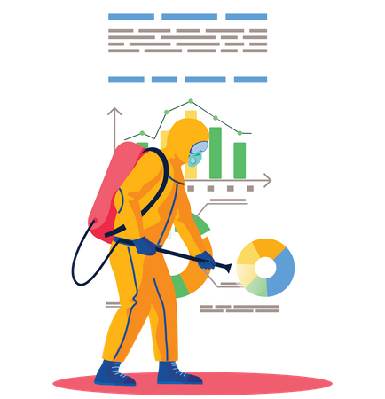 Krankheitsdatenanalyse  Illustration