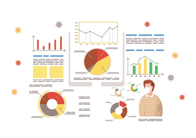 Krankheitsdatenanalyse  Illustration