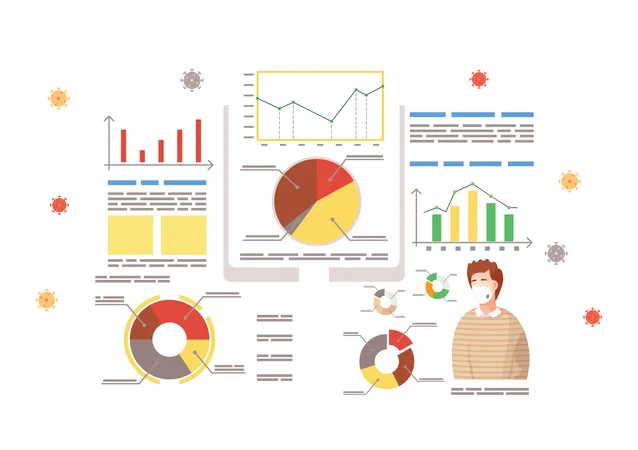 Krankheitsdatenanalyse  Illustration