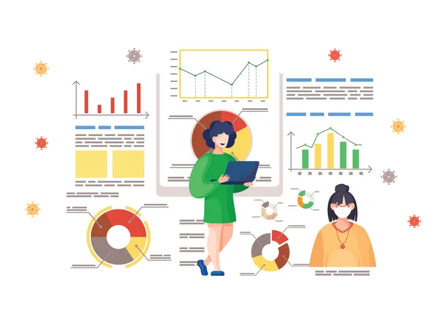 Statistik der Krankheiten  Illustration