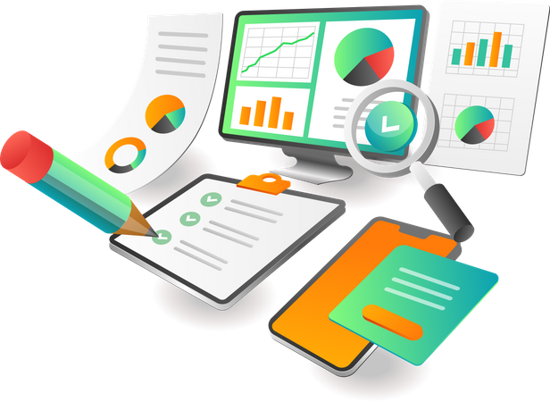 Kreative buchhalterische Investitionsanalyse  Illustration