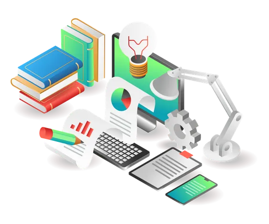 Kreative Idee zur Datenanalyse  Illustration