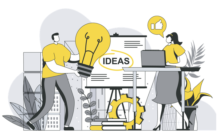 Kreative neue Idee  Illustration