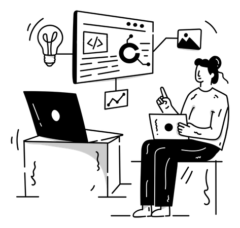 Kreatives Kodieren  Illustration