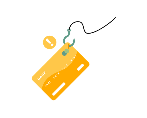 Kreditkarten-Phishing  Illustration
