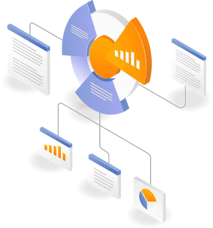 Kreisdiagramm-Infografik  Illustration