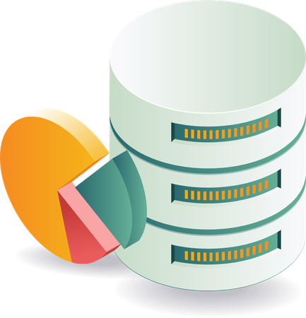 Kreisdiagramm-Verwaltungsdatenbank  Illustration