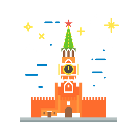 Kremlin Clock  Illustration