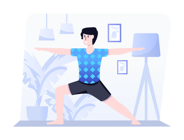 Krieger-Yoga  Illustration