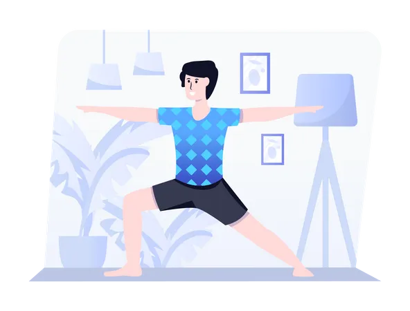 Krieger-Yoga  Illustration