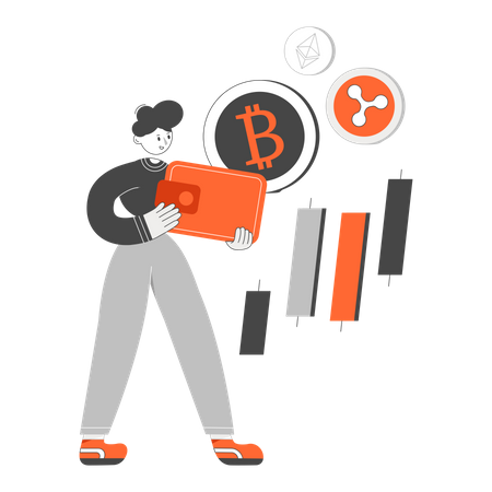 Krypto-Börse  Illustration