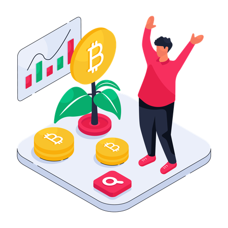 Krypto-Investition  Illustration