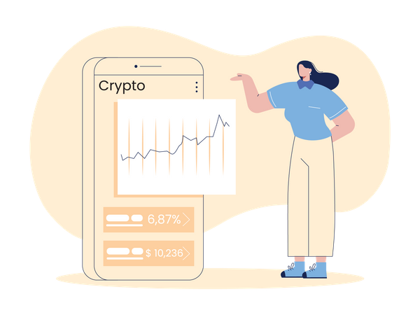 Krypto-Investitionsanalyse  Illustration