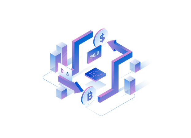 Krypto-Konvertierung  Illustration