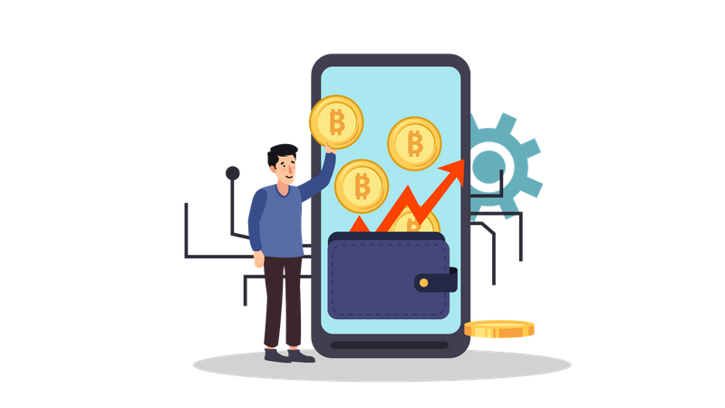 Krypto-Wallet  Illustration