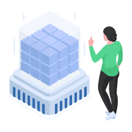 Kryptowährungs-Blockchain  Illustration