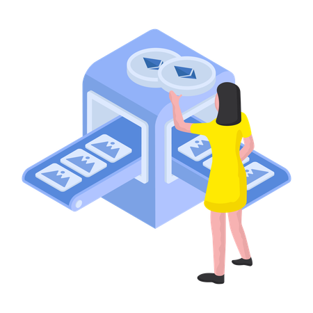 Kryptowährung-Mining-Fabrik  Illustration