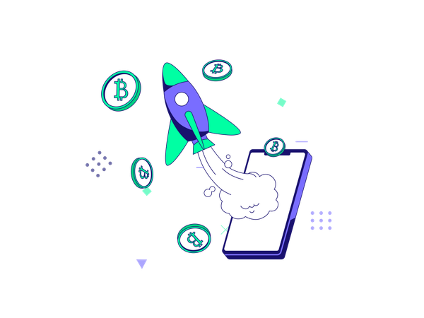 Kryptowährungs-Startup  Illustration